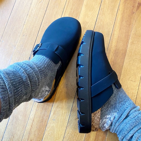 NIB (New in box) Black Nubuck Slip-On Clogs - Picture 3 of 5